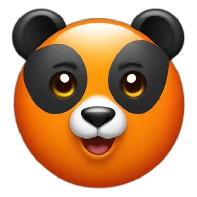 A panda orange sticker