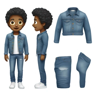 stylish boy in denim outfit sticker