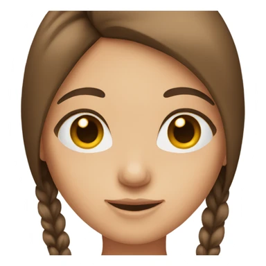 Girl with straight brown hair sticker