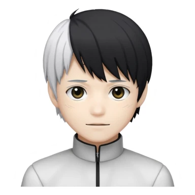 ken kaneki black and white hair sticker