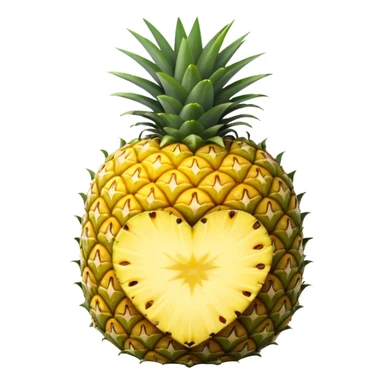 Heart shaped pineapple sticker