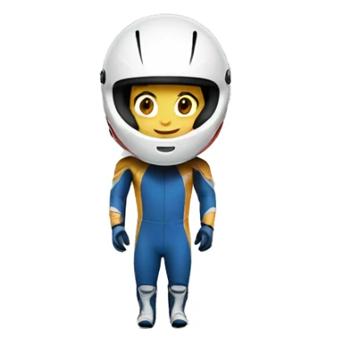 racer male with a helmet sticker