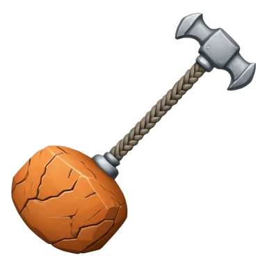 A heavy stone club with knotted handle grip.












 sticker