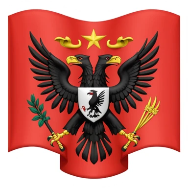 Flag emoji of 1992 dardania flag sticker