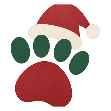 christmas paw,remove background sticker