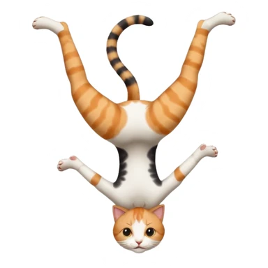 Cat doing handstands  sticker