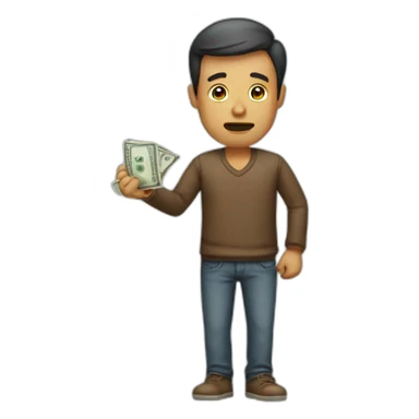 poor man wasting money sticker