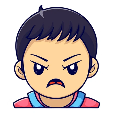 Angry girl sticker