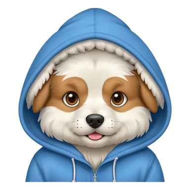Dog with hoodie  sticker