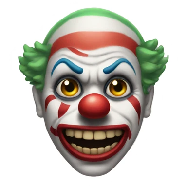 Scary clown sticker