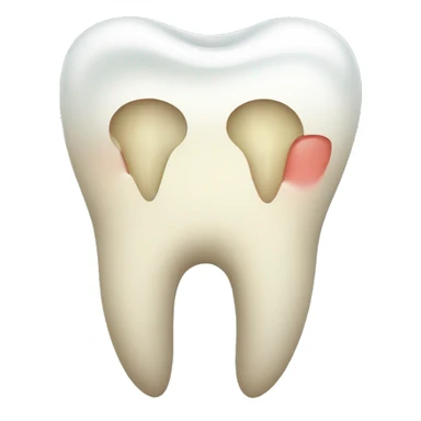 Tooth with caries sticker