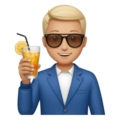 men in drink holders with sunglasses sticker