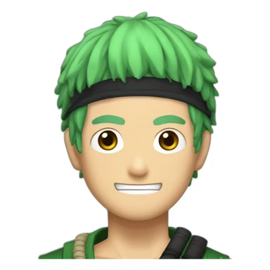 Roronoa zoro avec trois épées sticker