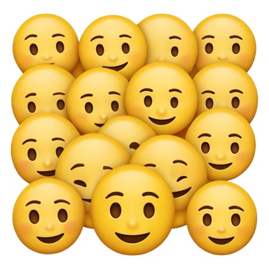 a yellow smile emoji side hugging a frowning emoji sticker
