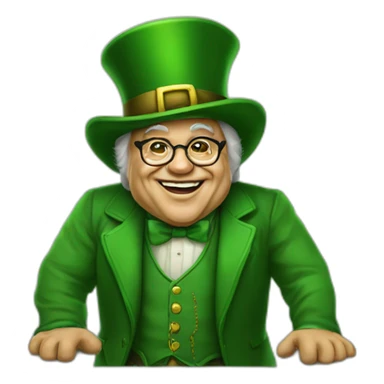 Danny Devito leprechaun sticker