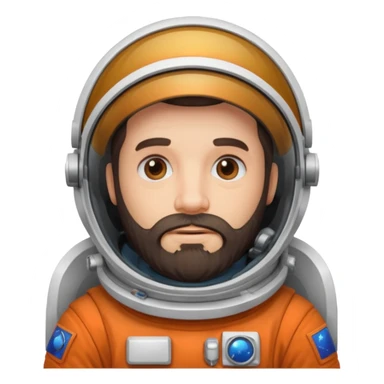 bearded astronout sticker