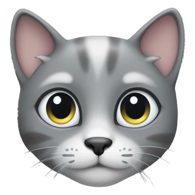 grey cat with cute eyes sticker
