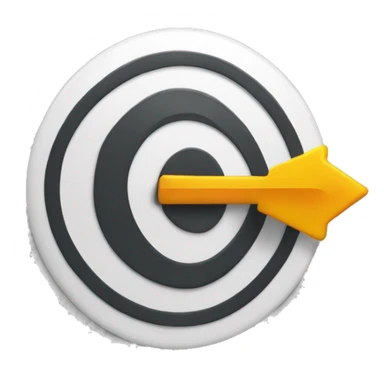 a target with an arrow pointing at it, representing focused attraction of passive candidates sticker