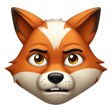 disappointed angry fox sticker