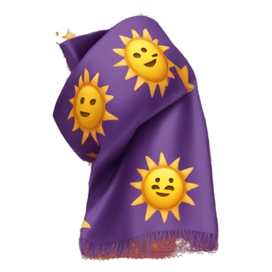 Scarf with sun sticker