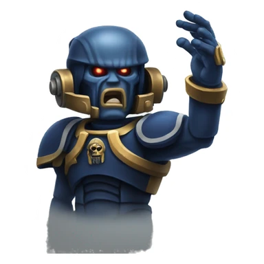 space marine raised hands sticker