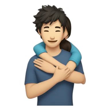 scruffy-brunette-man-hugging-asian-woman sticker
