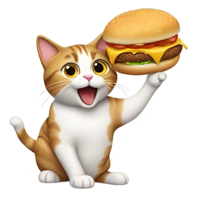 Cat holding a McDonald's  sticker