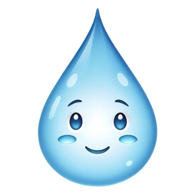 Water droplet holding a w sticker