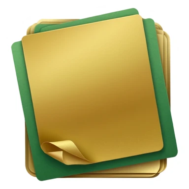 documents with golden and green colours sticker