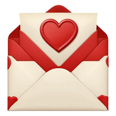 Love letter envelope sticker