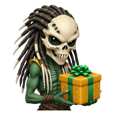 The predator/yautjamaking a gift sticker