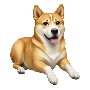 DOGE sitting on a bull sticker