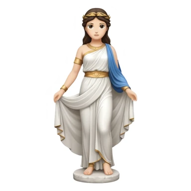 Marble Greek statue of a brunette Greek goddess  sticker