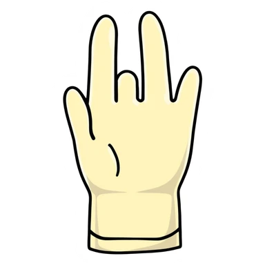 medical latex glove sticker