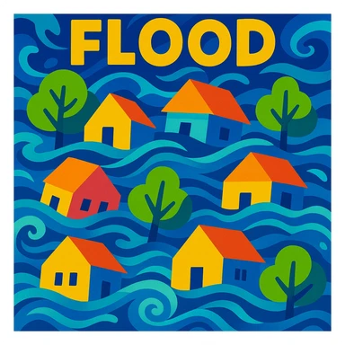 creative interpretation of flood sticker