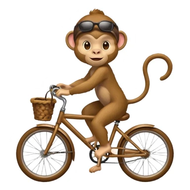 monkey riding a bicycle sticker