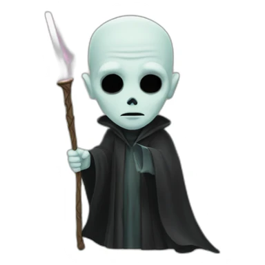 Voldemort with a wand sticker