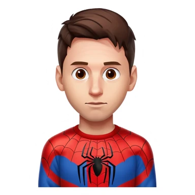 Messi con sueter de spiderman sticker