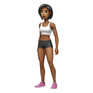 Woman leg muscles, fit woman sticker