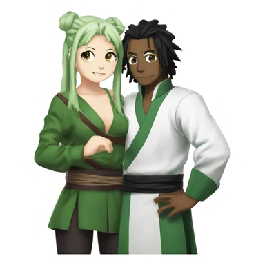 Muichiro from demon slayer with a coquette boq sticker