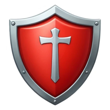 red shield sticker