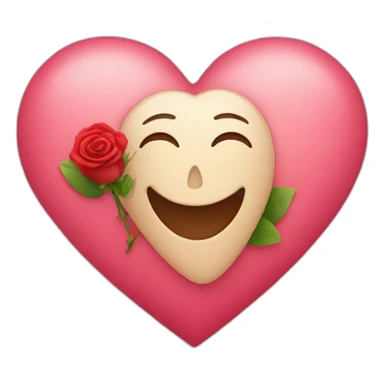 Heart with a rose sticker