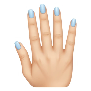 one finger with a clear manicure sticker