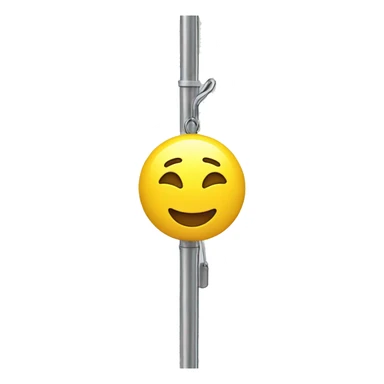 Hanging on a vertical chrome pole  sticker