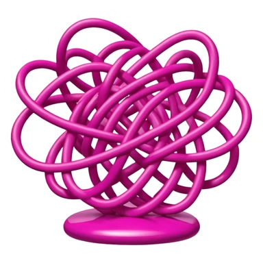Jeff Koons style spam pink spaghetti abstract art sculpture  sticker