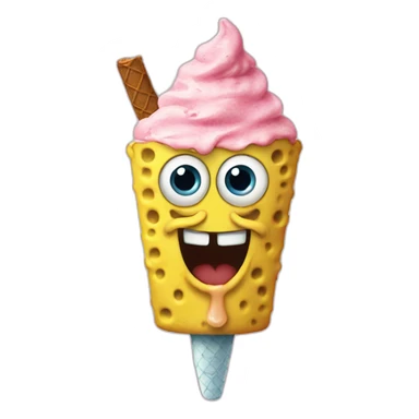 Spongebob eats ICE CREAM sticker