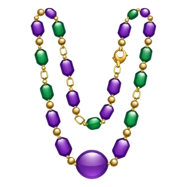 Mardi Gras purple, green and gold beads sticker