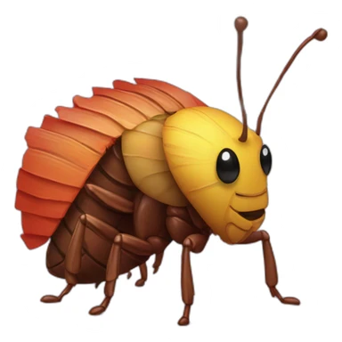 A cockroach with a piñata sticker