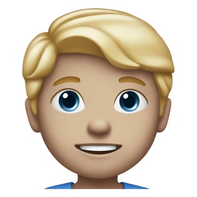 a blond toddler with blue eyes with pbj on his face sticker