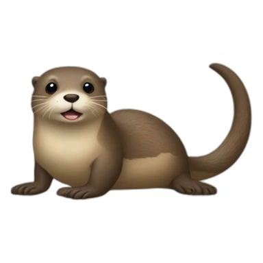 Loutre avec une palourde sticker